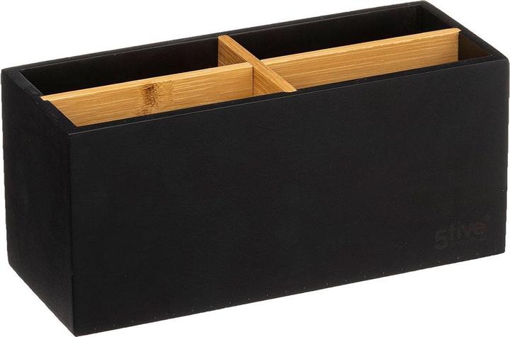 5Five Bathroom storage 4 compartments - black bamboo