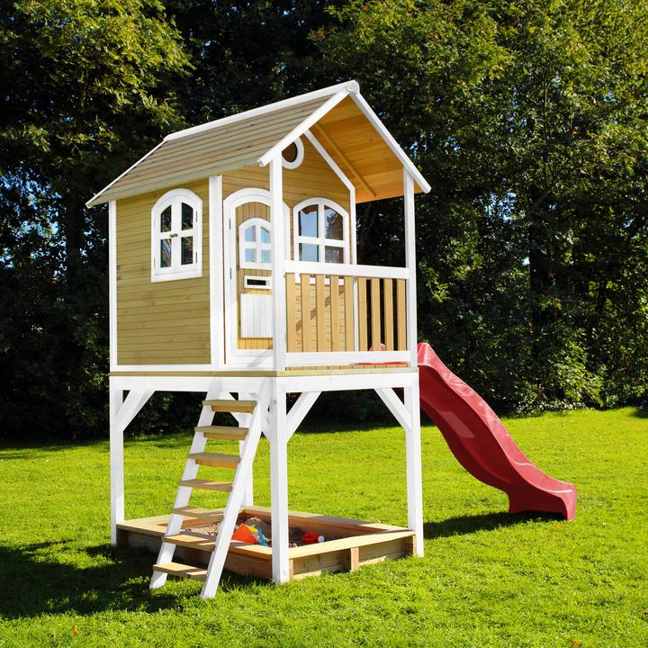 Immagine prodotto Axi Sarah Playhouse marrone/bianco con scivolo rosso