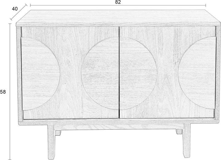 Immagine prodotto Zuiver Credenza Groove 2 Ante Rovere Naturale (82 x 40 x 58 cm)