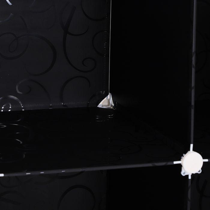 Image du produit Swisshandel24 Penderie DIY Système d'étagères Étagère enfichable Cube Penderie avec tringle à vêtements 2 + 6 (111 x 47 x 145 cm)