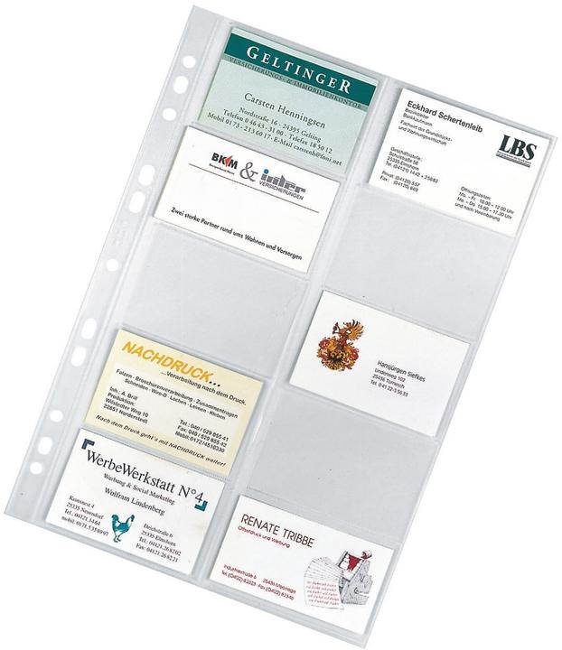 Produktbild Veloflex Visitenkartenhülle 90 x 55 mm (B x H) rechts offen Polypropylen transparent 20 Karten 10 St./Pack. (90 x 55 mm)