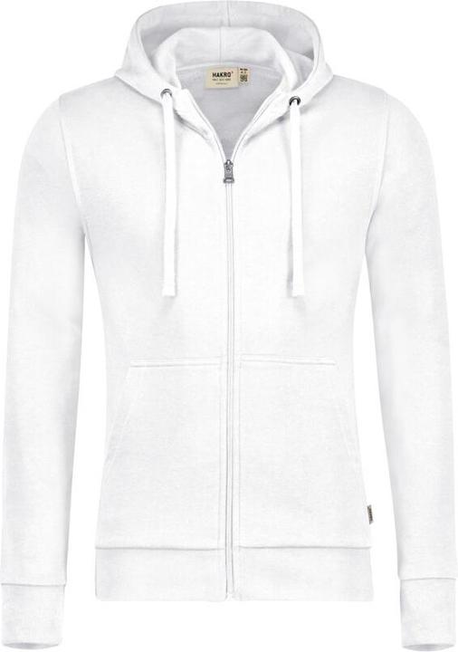 Actual product image Hakro Mens Sweat Jacket PREMIUM white size 2XL (XXL)