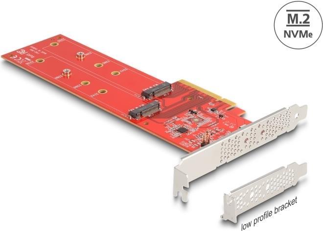 Immagine prodotto Delock Scheda PCI Express x8 a 2 x NVMe M.2 interni Chiave M 110 mm - Biforcazione - Fattore di forma a