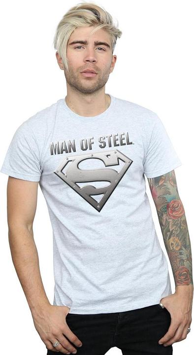Actual product image Mens Superman Man Of Steel Shield T-Shirt (XL)