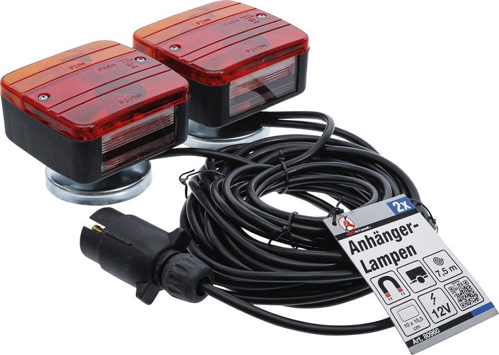 Image du produit BGS Feux de remorque avec support magnétique 2 pièces
