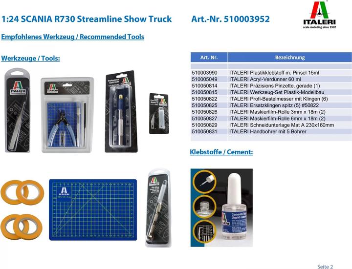 Immagine prodotto Italeri Scania R730 Streamline Show Truck