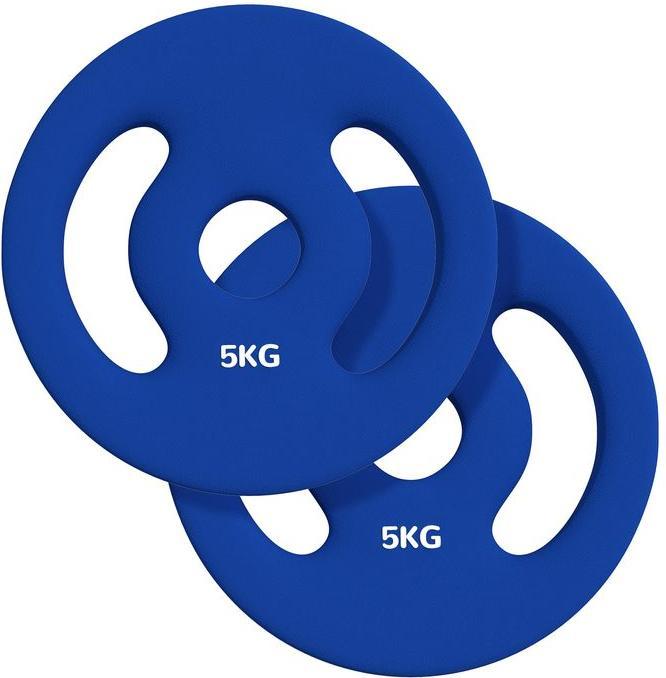 Image du produit Swisshandel24 2er-Set Hantelgewichte, 2 x 5 kg Gewichte, Hantelscheiben-Set, Gewichtsscheiben (2 x 5 kg)
