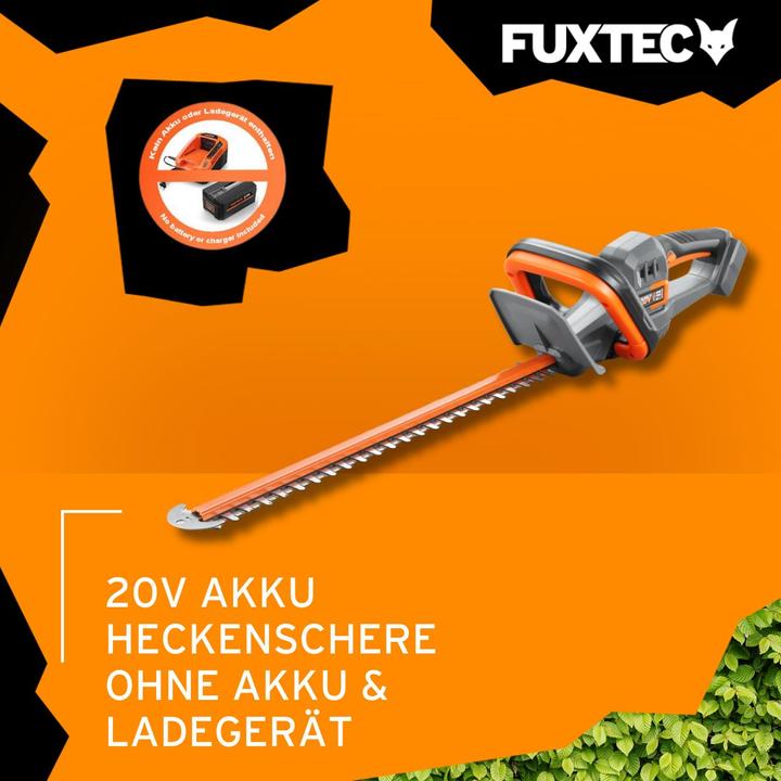 Immagine prodotto Fuxtec 20V Akku Heckenscheren FX-E1HS20 ohne Akkupack, ohne Ladegerät (Tagliasiepi a batteria)
