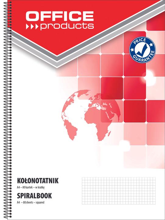 Office Products Spiral notebook (A4, Checked)