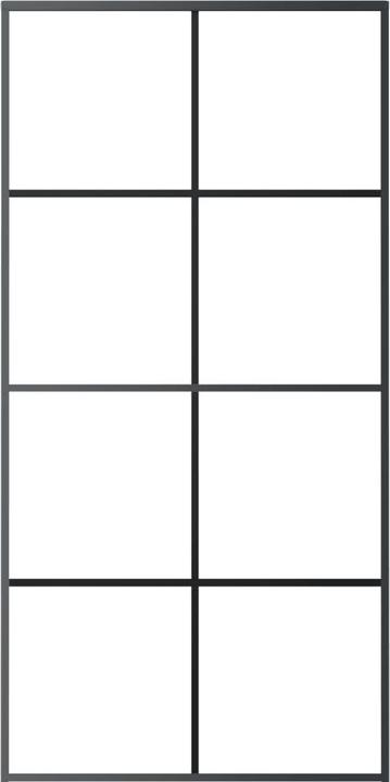 Actual product image Diverse Hardware Schiebetür Aluminium und ESG Glas 102,5x205 cm Schwarz