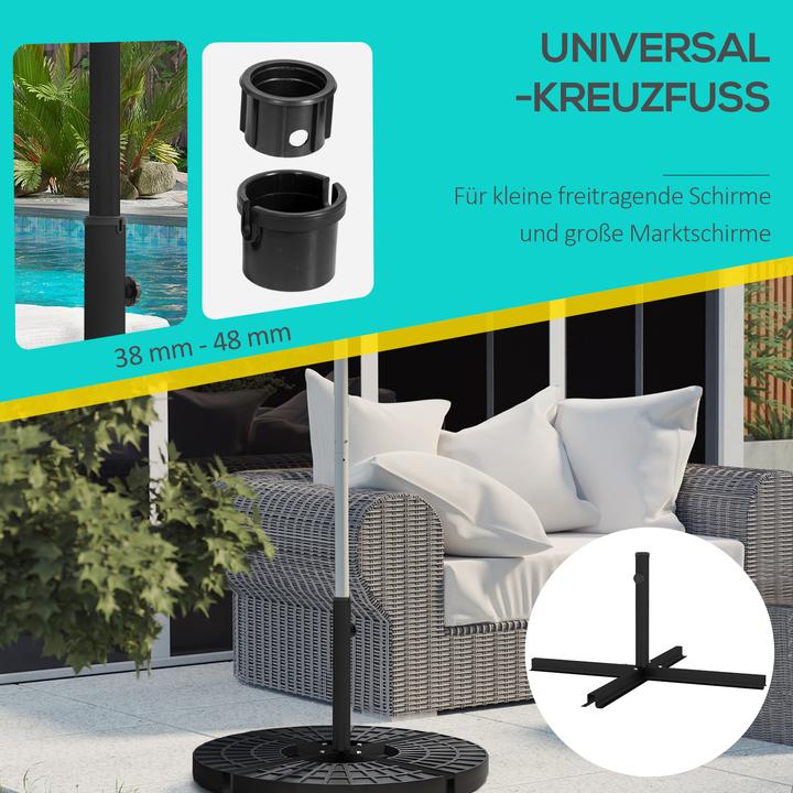 Produktbild Outsunny Schirmständer Kreuzfuss für Durchmesser von 32 - 48 mm