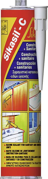 Actual product image Sika Sikasil C silicone (Dark Brown)