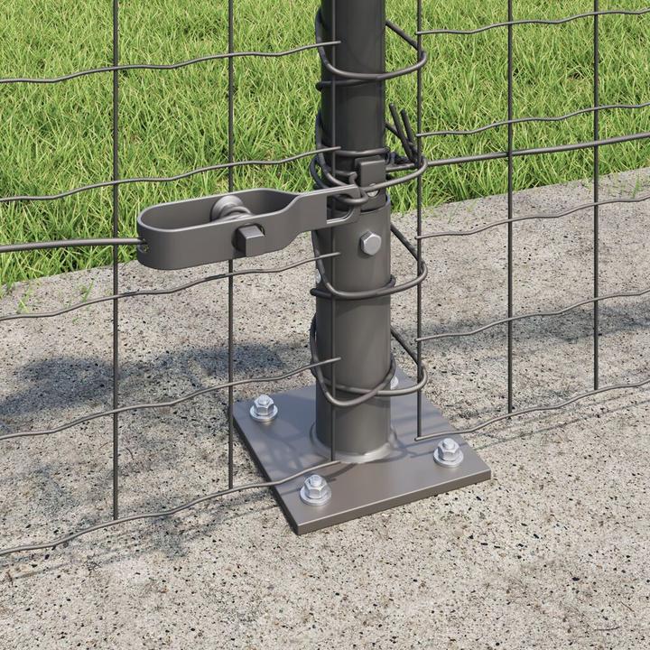 Actual product image VidaXL Fence post set 7-piece grey concrete 3.2 x 3.2 x 50 cm Durable