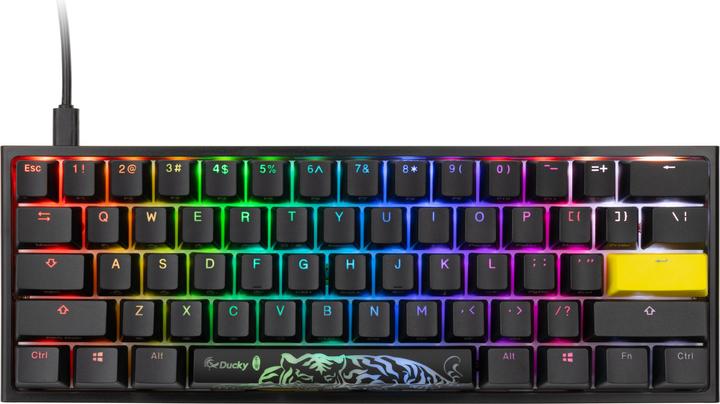 Actual product image Ducky One 2 Pro Mini Gaming Keyboard, RGB LED - Cherry Silent Red (US) (US, Cable)