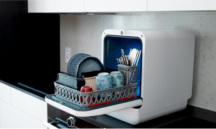 Actual product image Daan Tech Bob Matt white table dishwasher