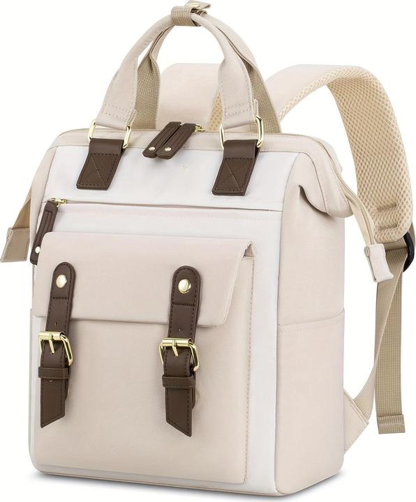 Produktbild Only-Bags.Store Stilvoller kleiner Laptop-Rucksack - Modischer College Daypack mit verstellbaren Trägern, robustem