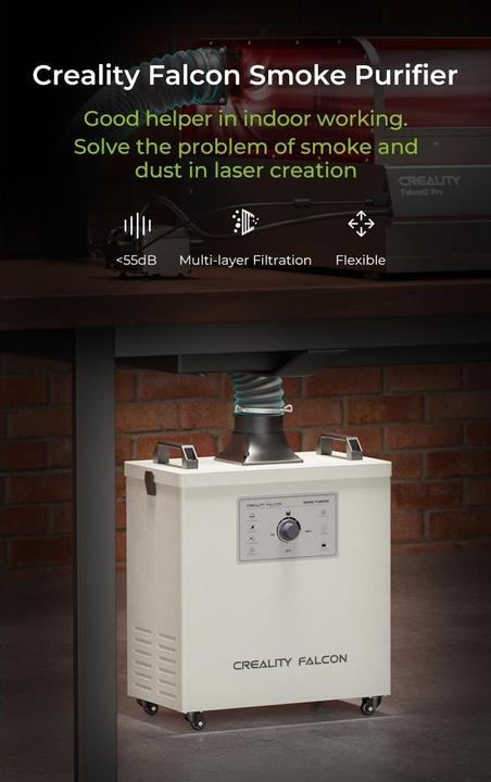 Actual product image Creality Falcon YW200 smoke extraction unit with filter (Cleaning)