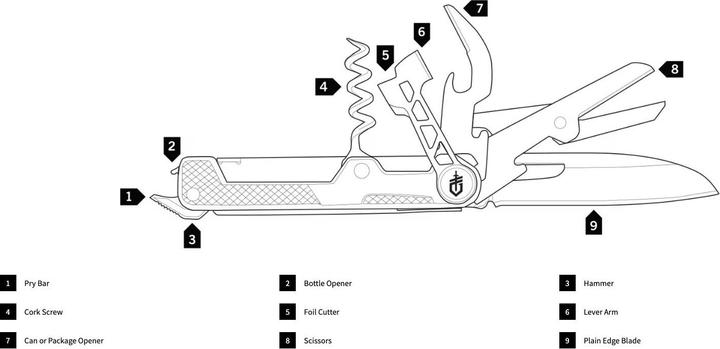 Immagine prodotto Gerber Gear Barra del braccio (6 Funzioni)