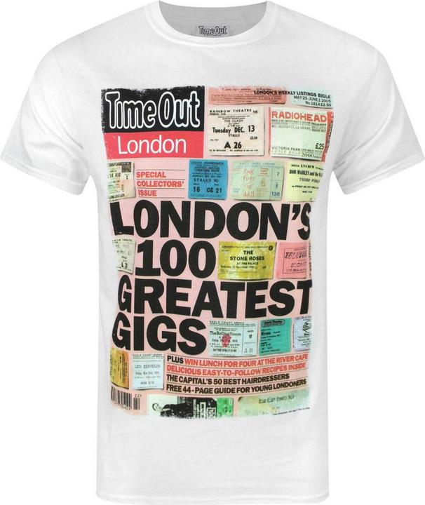 Image du produit TimeOut Gin T-shirt London's 100 Greatest Gigs (Les 100 plus grands concerts de Londres) (XL)