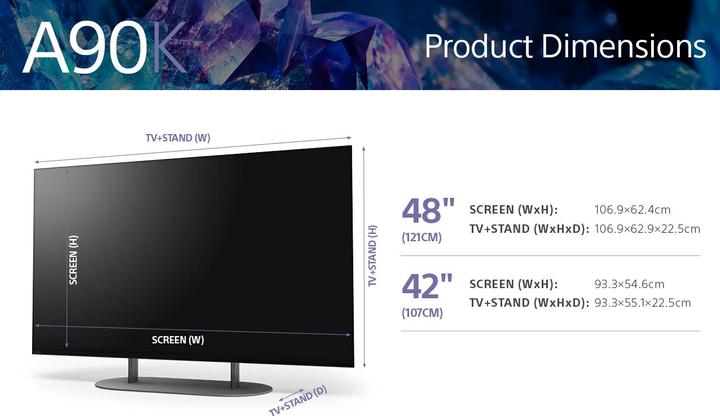 Produktbild Sony XR-48A90K (48", A90K, OLED, 4K, 2022)