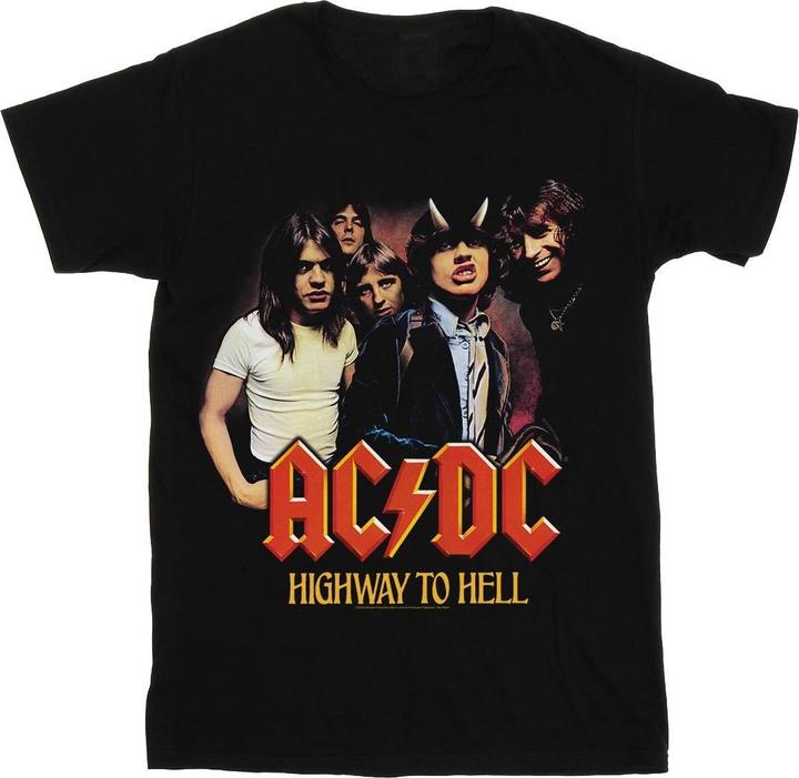 AC/DC Highway To Hell Gruppe Baumwolle Boyfriend TShirt