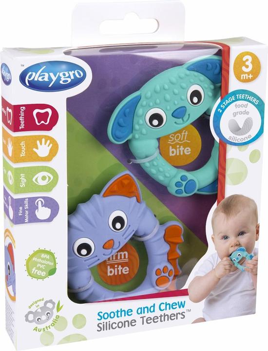 Actual product image Playgro Soothe & Chew Silicone Teethers (10188759)