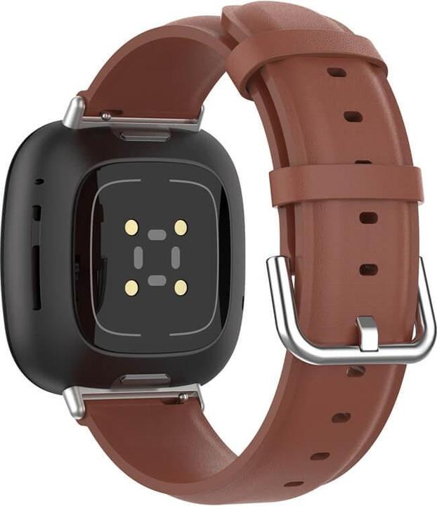 Actual product image Cover-Discount Fitbit Versa / Sense - Leather bracelet brown (Faux leather, Versa 3, Sense)