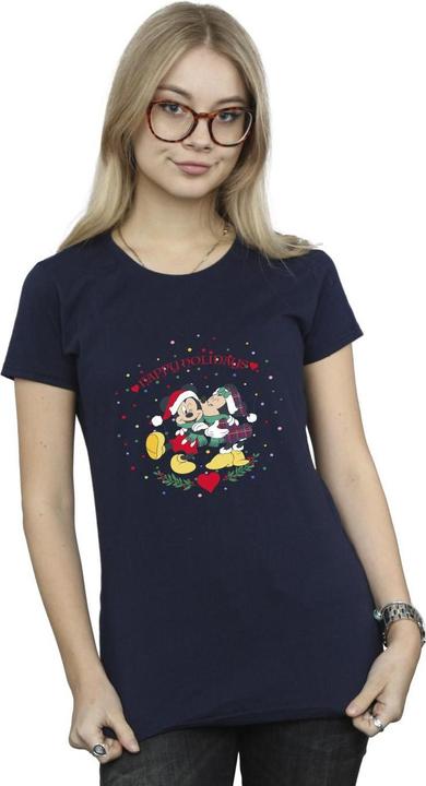Immagine prodotto Disney Mickey Mouse Mickey Minnie Christmas Maglietta Donna (M)
