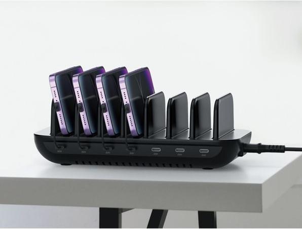 Produktbild Conceptronic Ladegerät 7Port 160W,7xUSB-C, PD 3.0 schwarz (160 W)