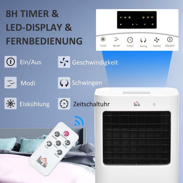 Actual product image Swisshandel24 3 in 1 Mobile Klimaanlage mit Luftbefeuchtung Wasserkühlung 15L Klimagerät (20 m²)