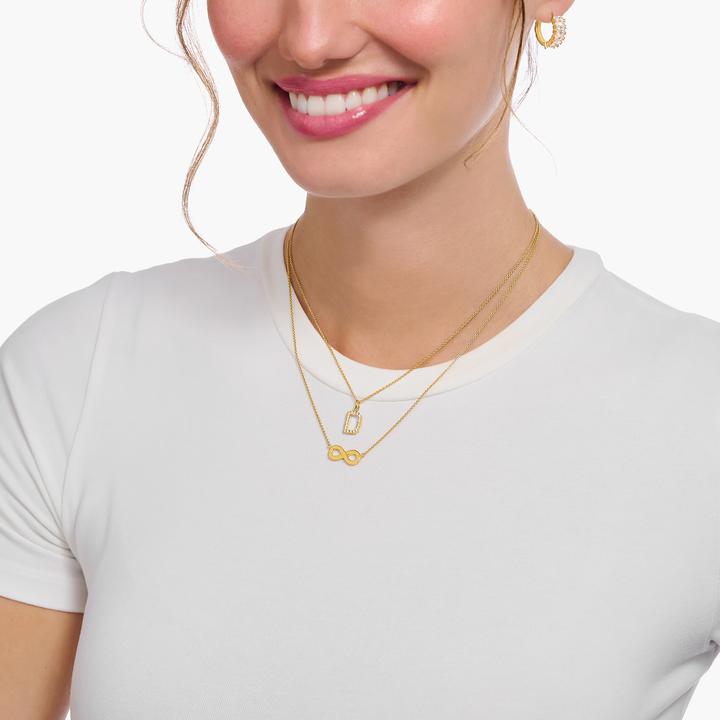 Produktbild Thomas Sabo Kette mit Buchstaben-Anhänger H vergoldet (38 - 45 cm)