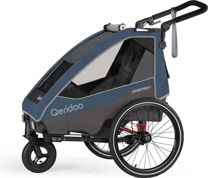 Qeridoo Sportrex 1 Limited Edition Jeans Blue children's bike trailer
