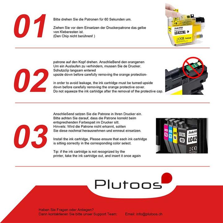 Image du produit Plutoos Brother LC-422XL Cartouche compatible, jeu de 4 couleurs LC-422 XL