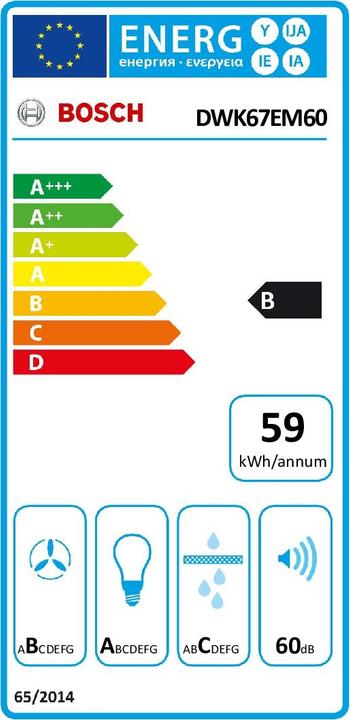 Etichetta energetica Bosch Hausgeräte DWK67EM60 (Cappuccio)