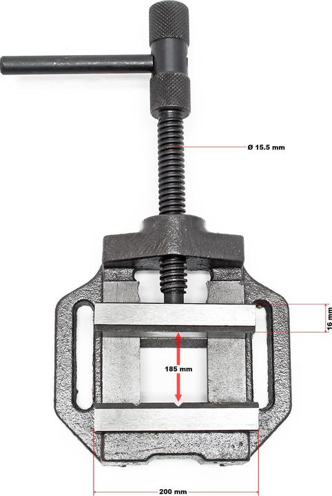Produktbild Wiltec Maschinenschraubstock 200mm Schraubstock Werkstatt Bohrmaschinenschraubstock (200 mm)