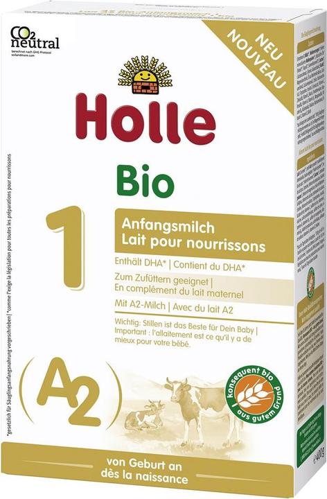 Actual product image Holle A2 Bio-Anfangsmilch 1 (neu) (400 g, up to 12 M.)