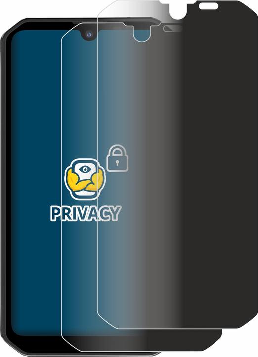 Productafbeelding BROTECT Anti-spionnetje privacyfolie Beschermfolie tegen blauw licht (2 Stuk, Blackview BV9900 Pro)