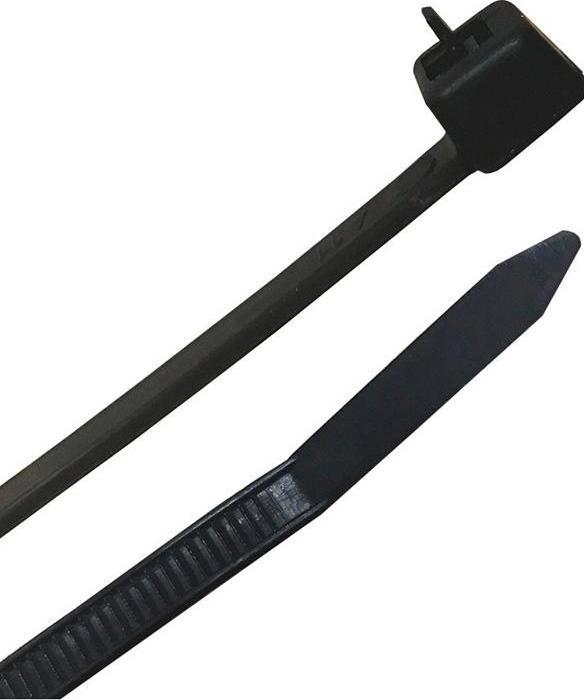 Actual product image HP Autozubehör Cable tie length 370 mm width 4,8 mm polyamide 6.6 black (Plastic cable ties, 370 mm, 100 pcs.)