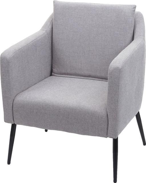 Immagine prodotto Mendler Sedia da salotto, poltrona Sedia da cocktail Sedia relax - Tessuto/Tessuto Grigio chiaro