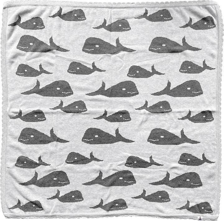 Produktbild Hansekind Strickdecke 'Wal' (80 x 80 cm)