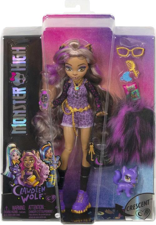 Immagine prodotto Monster High Bambola lupo Clawdeen con animale domestico e accessori