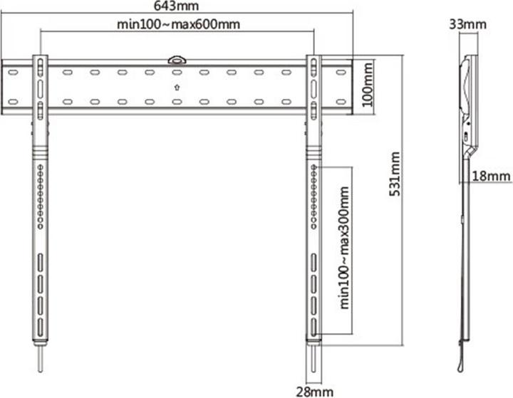 Immagine prodotto Prokord DUS70-36F (Muro, 80", 40 kg)