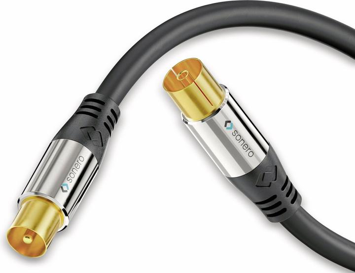 Produktbild Purelink Premium TV Antennenkabel / Koaxialkabel, 7,50m, schwarz (Antennenkabel)