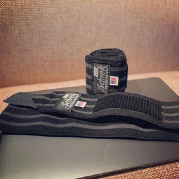 Actual product image Schiek Wrist Wraps Model 1112S Black/Silver 12"