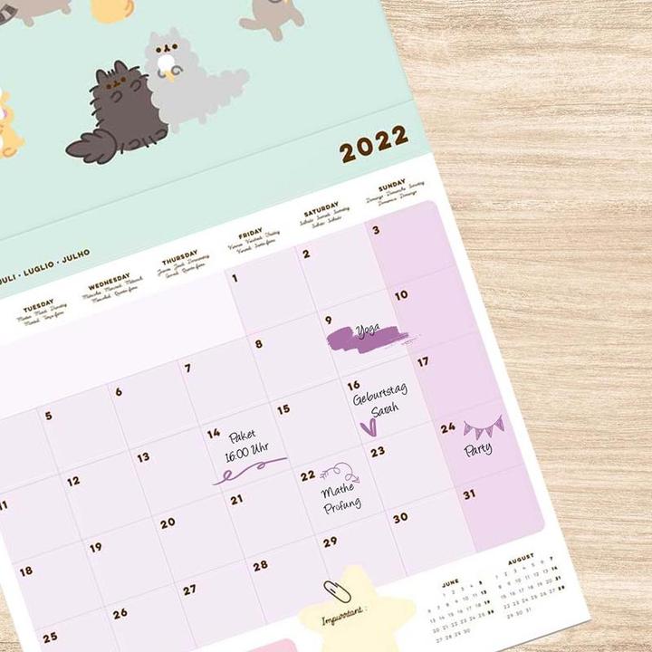 Immagine prodotto Pusheen Calendario da parete 2022 della Collezione Foodie 30 x 30 cm (30 x 30 cm, Tedesco)