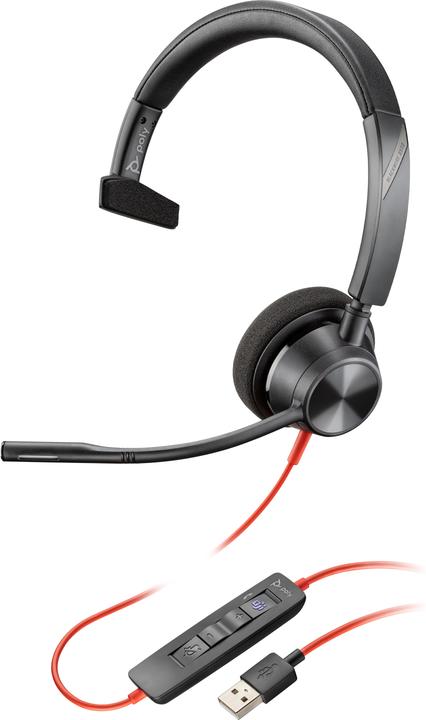 Actual product image Poly HP Blackwire 3310-M Microsoft Teams Certified USB-C Mono Headset, 207 g (Cable, USB-C)