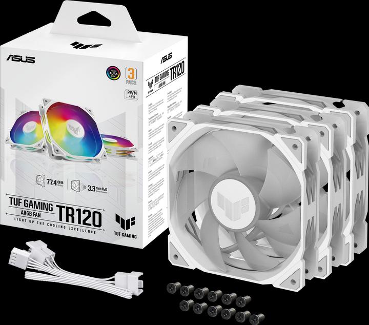 Produktbild ASUS Lüfter TUF GAMING TR120 FAN ARGB WHT 3IN1 (120 mm, 1 x)