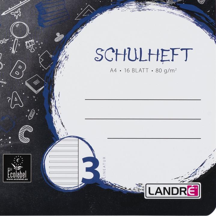 Produktbild Landré Schulheft DIN A4, Lineatur 3R / liniert, 16 Blatt (A4, Harter Einband)