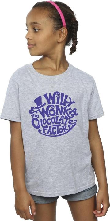 Immagine prodotto Willy Wonka & the Chocolate Factory Typed Logo Maglietta Ragazze (104)