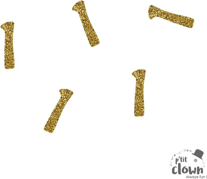 Immagine prodotto P'tit Clown Zahlenkonfetti Gold glitzernd